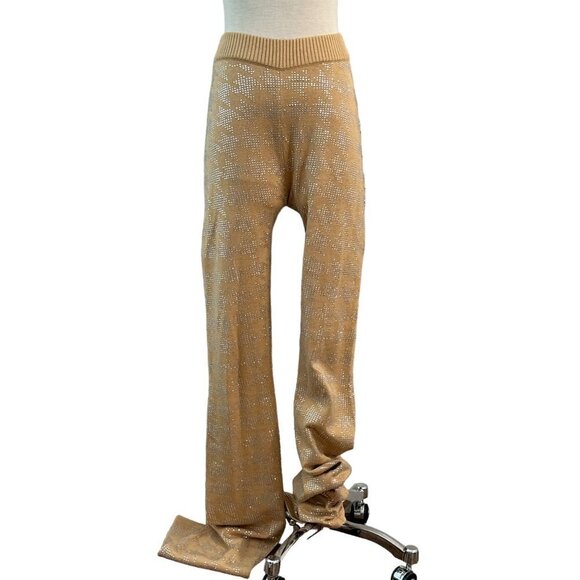 retrofete Desiree Pants in Caramel Silver Houndstooth Medium New Womens Knit - Picture 5 of 16